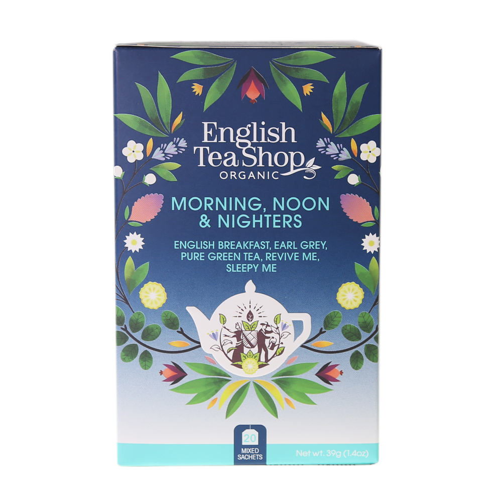 English Tea Shop Luomu Teelajitelma Morning, Noon & Nighter 20 pss, (6 x 39 g) LK-BIO-149