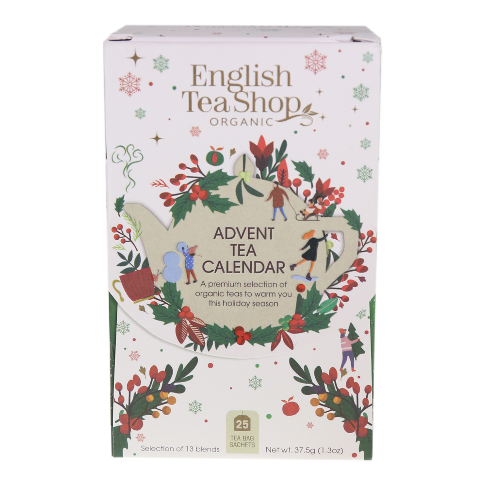 English Tea Shop Pieni Luomu Teejoulukalenteri, valkoinen 25pss (6 x 37,5g) LK-BIO-149