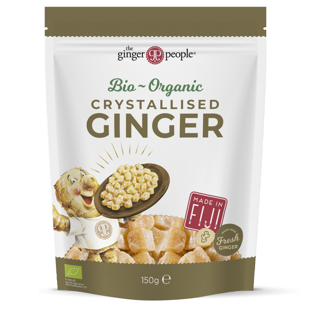 The Ginger People Luomu  Kristallisoitu Inkivääri 12x150g FJ-BIO-107