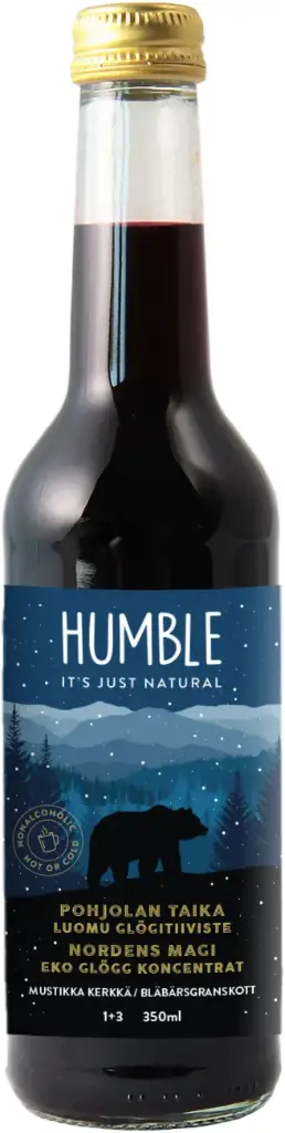 HUMBLE Luomu Pohjolan Taika Glögitiiviste Mustikka-Kerkkä 6 x 350 ml FI-EKO-201