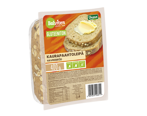 [10681] Balviten Gluteeniton Kaurapaahtoleipä 400g x 4