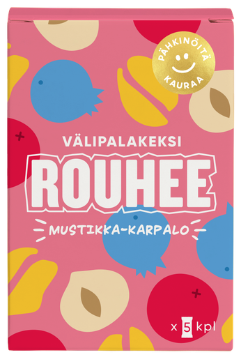 [83533] ROUHEE Mustikka-Karpalo Välipalakeksi 30g x 5 (monipakkaus) x 8