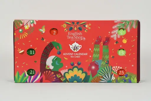 [06807] English Tea Shop Luomu Teejoulukalenteri punainen lipas 25pss (6 x 50g) LK-BIO-149